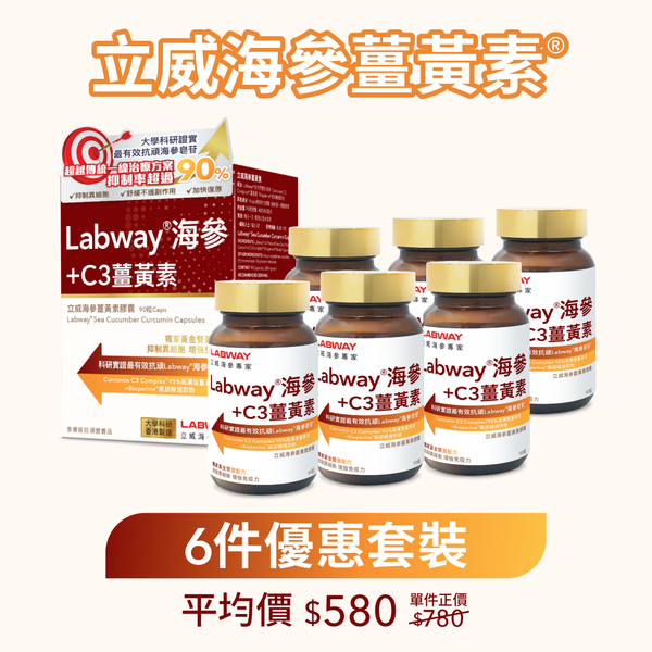 Labway Sea Cucumber Curcumin Capsules® (90caps) 6 Bottles Bundle Pack