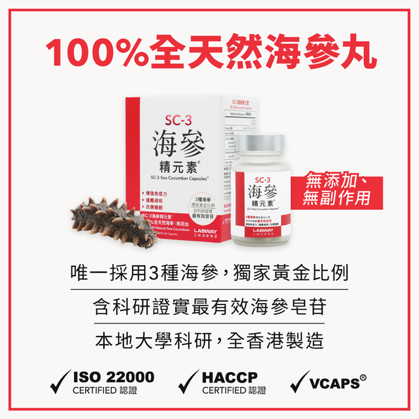 SC-3 海參精元素® (60粒) 八件優惠套裝